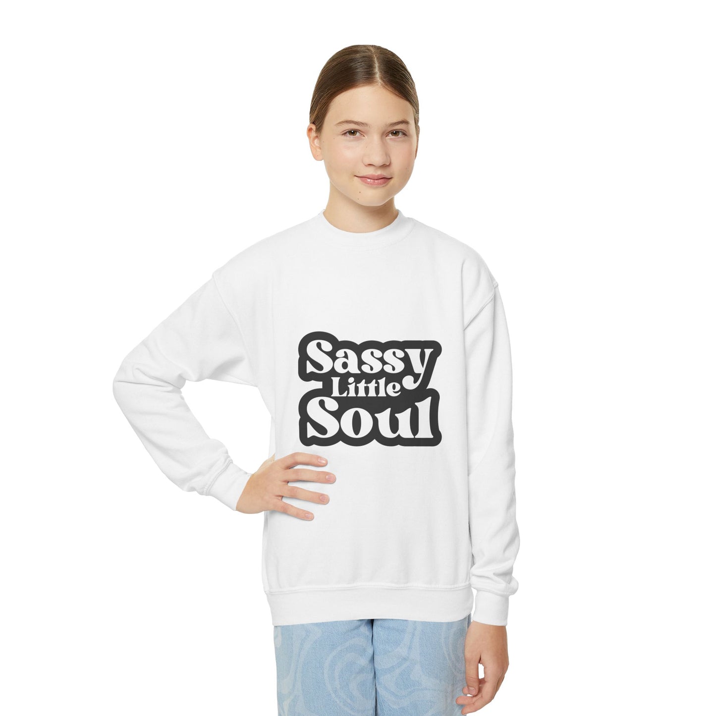 Sassy Little Soul Youth Crewneck Sweatshirt - Fun & Stylish Kids Apparel