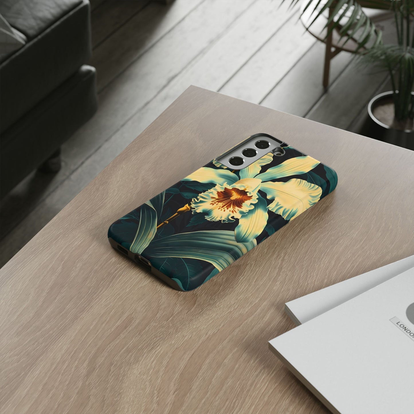 Floral Phone Case - Tough Cases with Orchid Design, Durable Smartphone Cover for Nature Lovers, Floral Gift for Her, Botanical [...]
