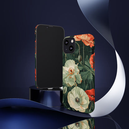 Floral Phone Case - Tough Cases, Botanical Design, Gift for Friends, Trendy Mobile Cover, Personalized Phone Accessory