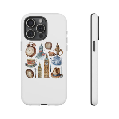 Vintage Illustrative Phone Case, Whimsical Tough Phone Cover, Gifts for Her, Unique Cell Phone Accessory