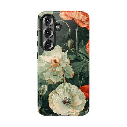Floral Phone Case - Tough Cases, Botanical Design, Gift for Friends, Trendy Mobile Cover, Personalized Phone Accessory