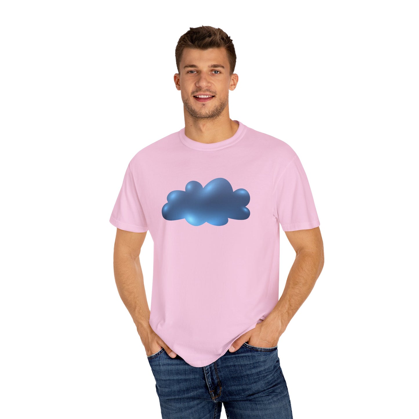 Serene Cloudscape - Dreamy Cloud All-day wear Unisex Garment-Dyed T-shirt