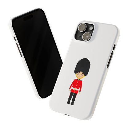 Adorable Guard Slim Phone Cases | Cute Phone Cover, Unique Gift, London Theme, Kid-Friendly Design, Cheerful Accessory