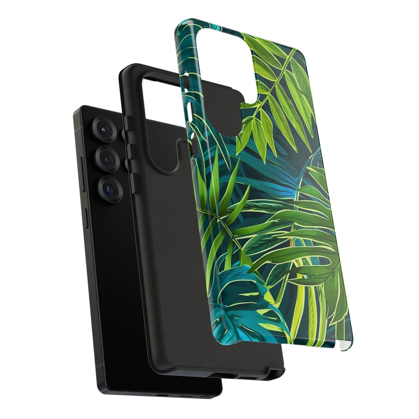 Tropical Phone Case - Durable Green Leaf Design, Eco-Friendly Gift, Trendy Accessory, Nature Lover's Case, Summer Vibes