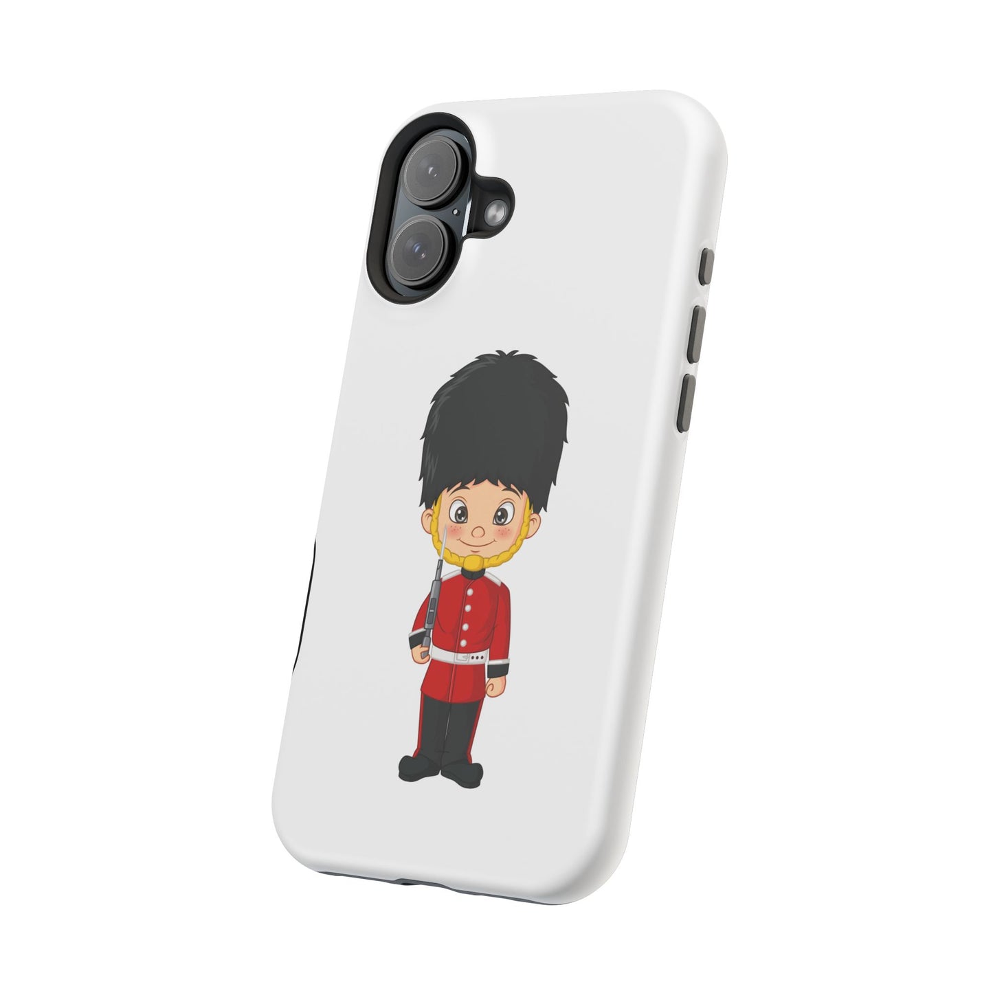 Cute Cartoon Soldier Magnetic Tough Case, Kid's Phone Cover, Fun Gift for Children, Birthday Present, Youth Accessories, Durable Protection