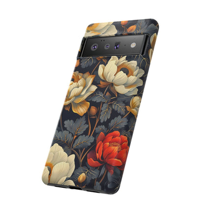 Floral Phone Case - Tough Cases, Stylish Mobile Cover, Flower Design, Holiday Gift, Trendy Accessory, Eco-Friendly Case
