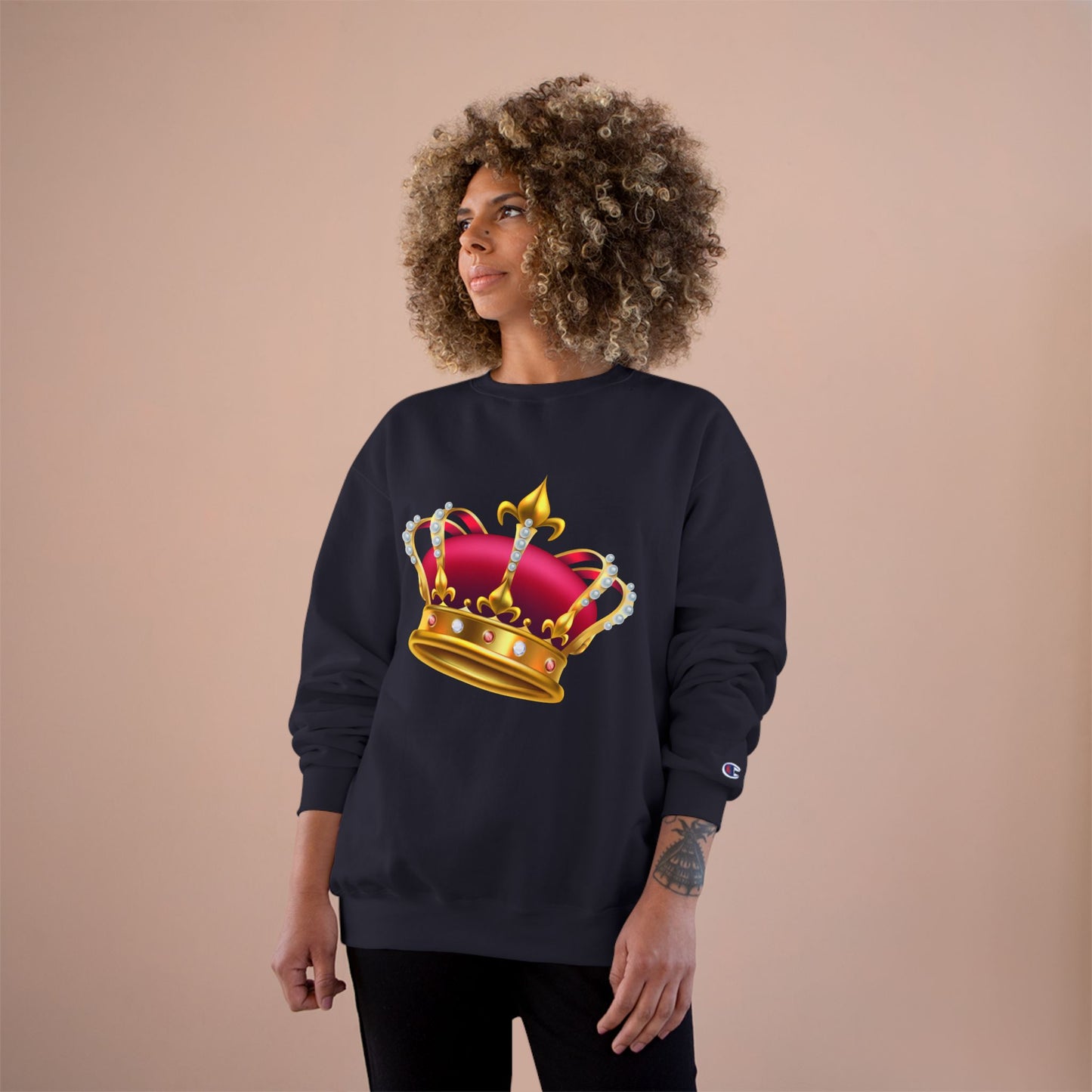Champion Sweatshirt - British Royal Crown - Symbol of Regal Elegance and Authority
