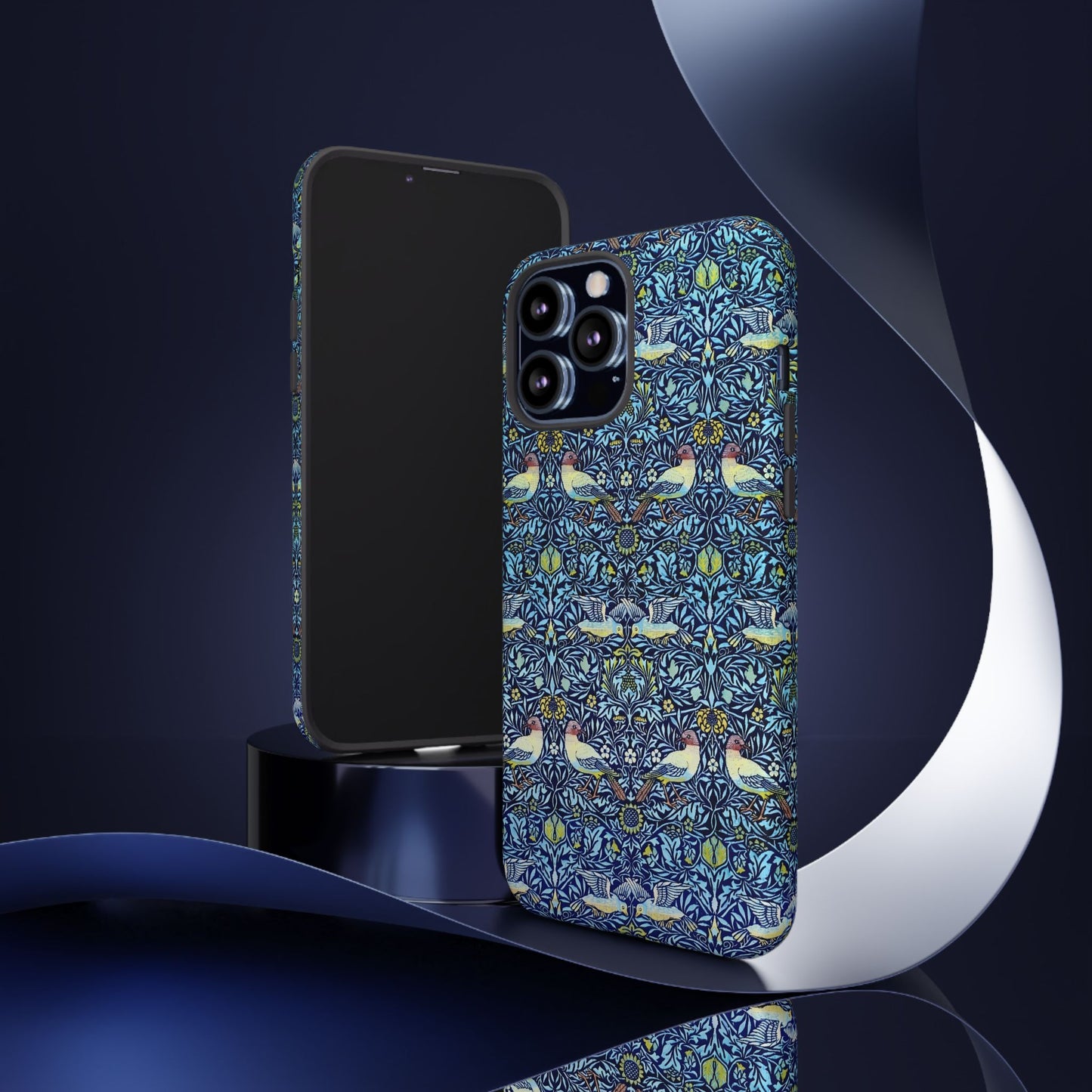 Bird and Floral Pattern Phone Case, Tough Cases, Gift for Nature Lovers, Eco-friendly, Custom Phone Accessories, All-Occasion