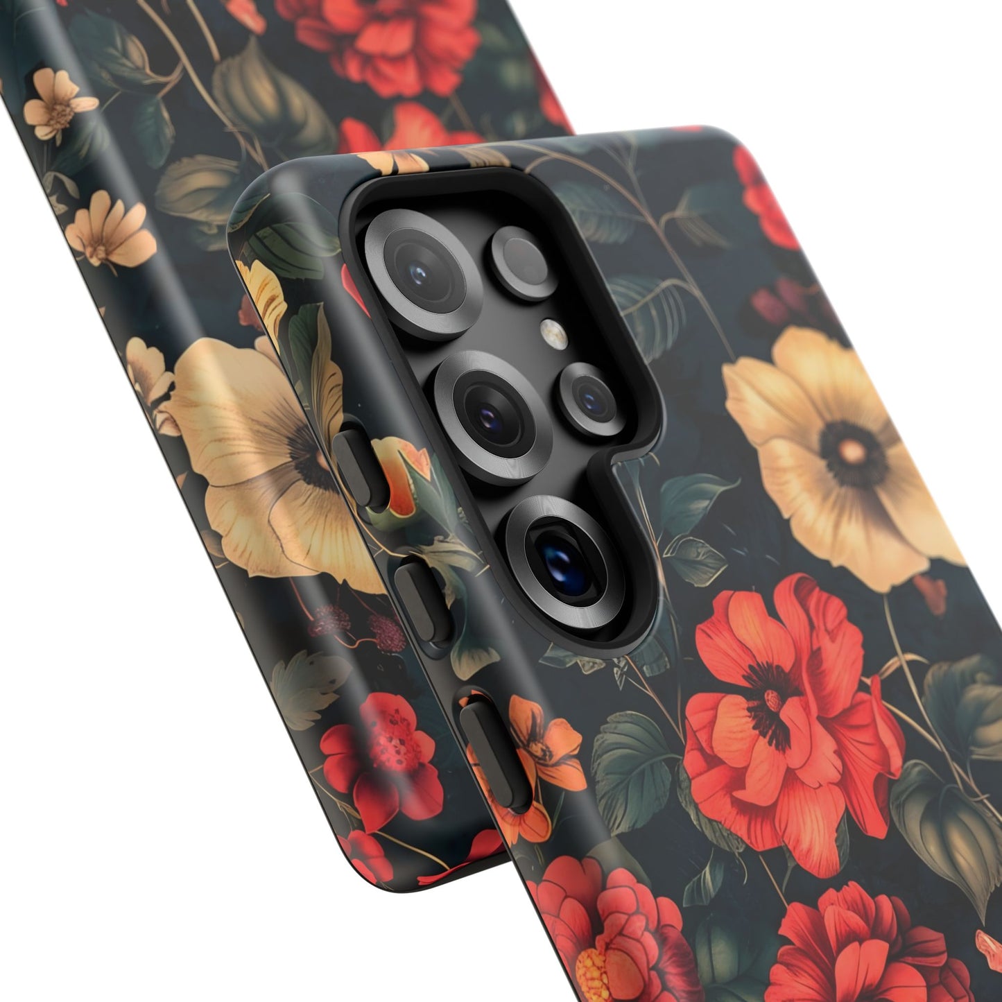 Floral Phone Case, Tough Cases, Flower Motif, Protective Cover, Gift for Her, Floral Design, Spring Accessory