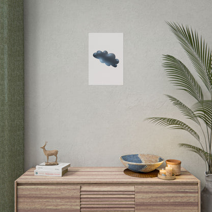 Cloud Art Print, Modern Decor, Minimalist Wall Art, Home Office Decor, Unique Gift, Aesthetic Poster