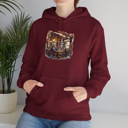 Unisex Heavy Blend™ Hooded Sweatshirt - Cozy British Pub