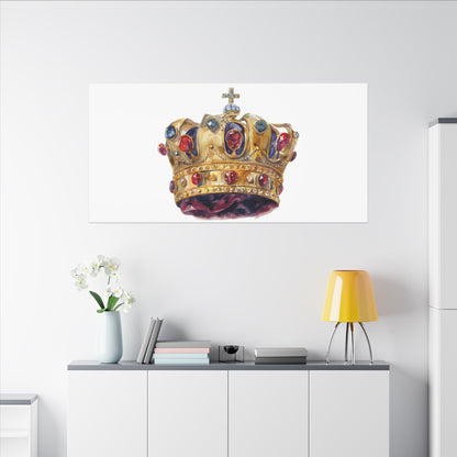 Crown Art Print, Royal Wall Decor, Matched for Home or Office, Gift for Art Lovers, Unique Royalty Artwork