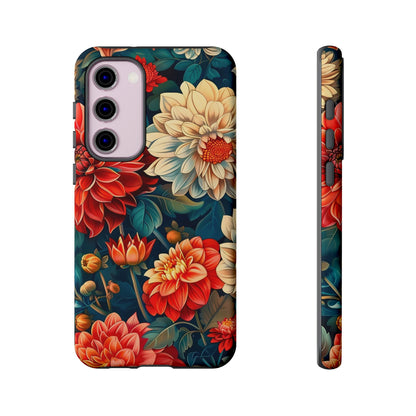 Floral Phone Case - Vibrant Tough Cases, Stylish Floral Cell Phone Cover, Gift for Her, Trendy Phone Accessory, Flower Design