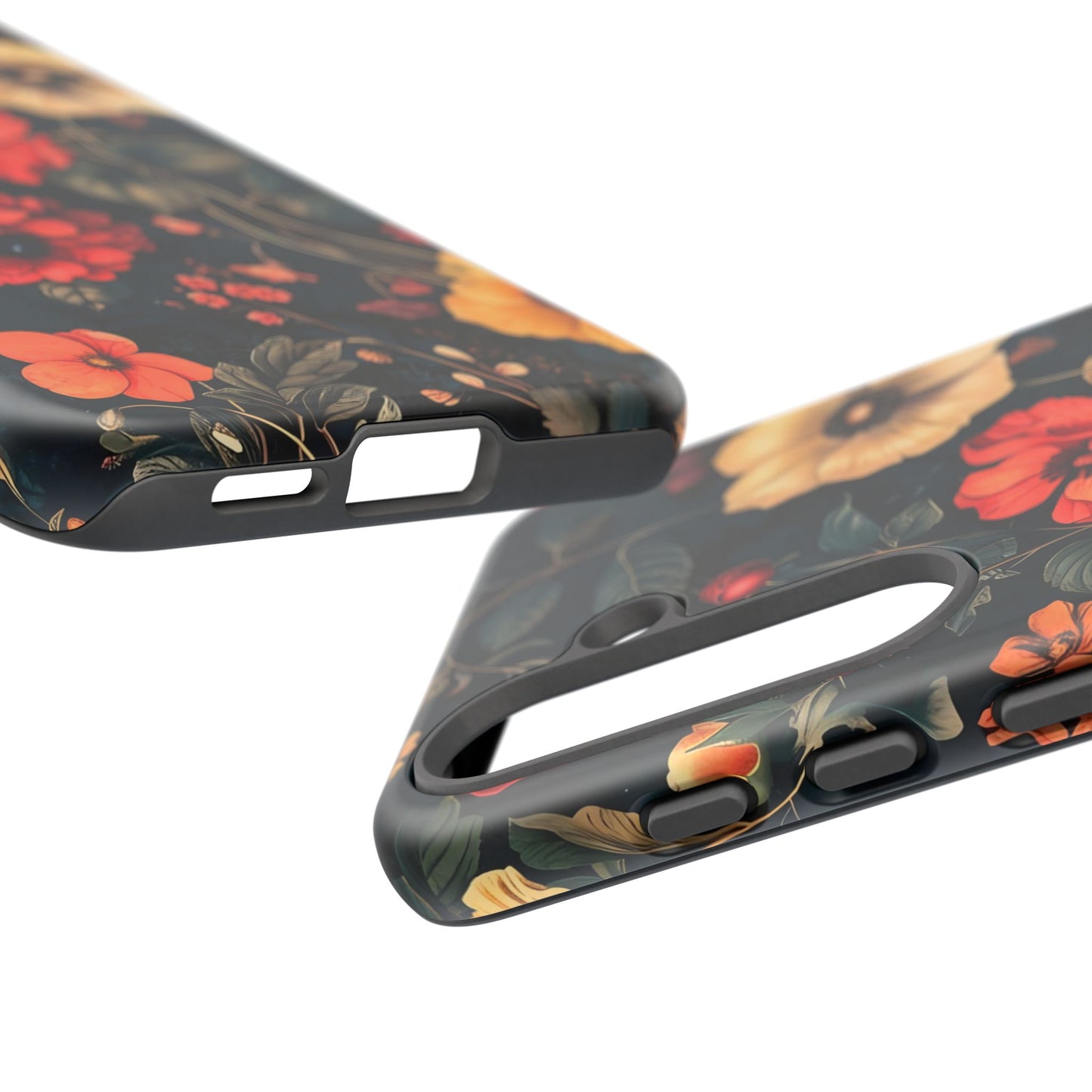 Floral Phone Case, Tough Cases, Flower Motif, Protective Cover, Gift for Her, Floral Design, Spring Accessory