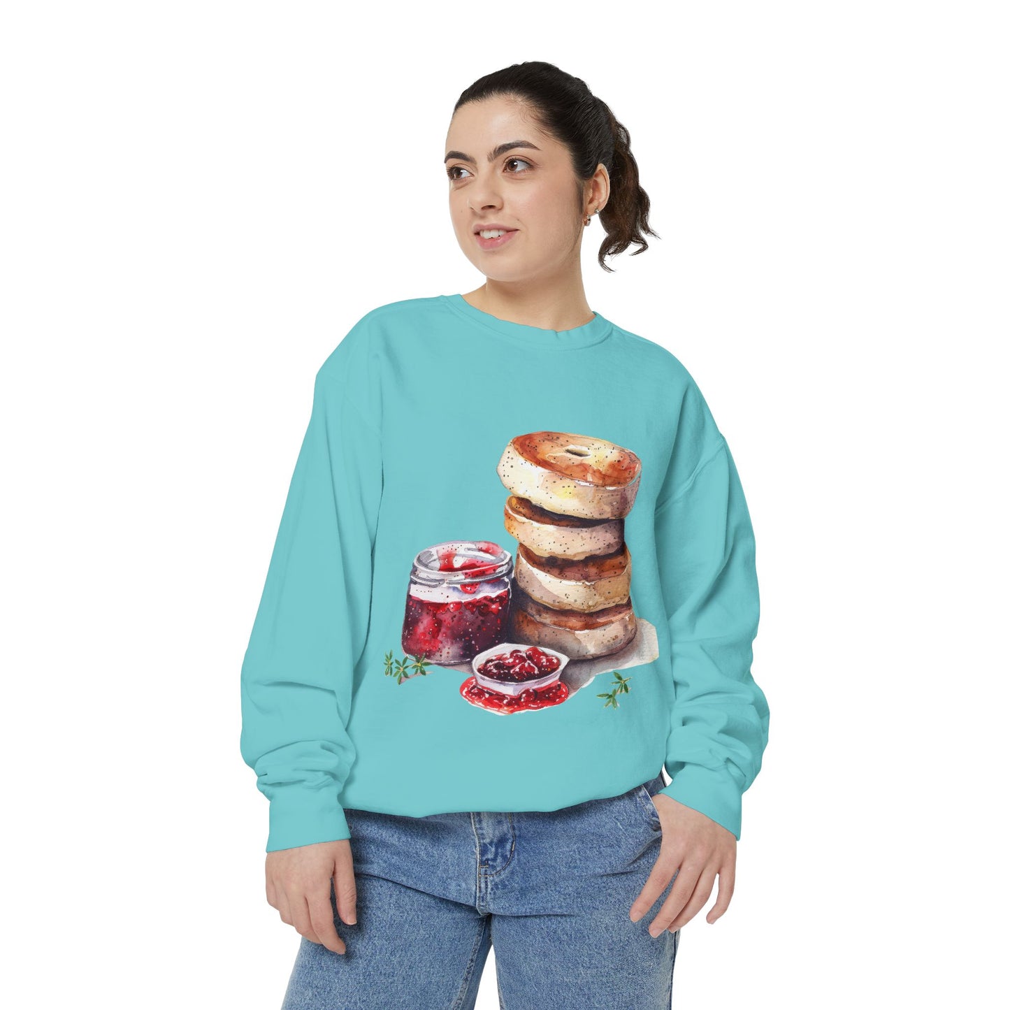 Unisex Garment-Dyed Sweatshirt - Savor the Majesty - Iconic British Royal Foods