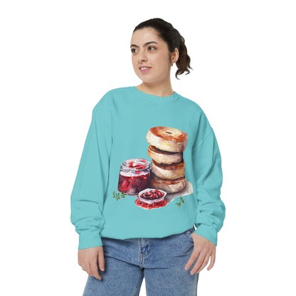 Unisex Garment-Dyed Sweatshirt - Savor the Majesty - Iconic British Royal Foods