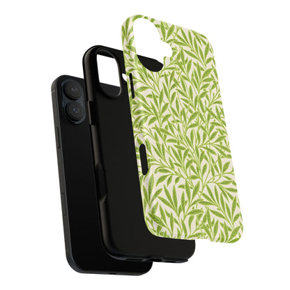 Green Leaf iPhone Case, Tough Cases, Botanical Phone Protection, Eco-Friendly Cover, Nature Lover Gift, Trendy Cell Phone Accessory