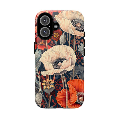 Floral iPhone Case, Tough Phone Cover, Artistic Protection, Flower Design, Unique Gift for Her, Phone Accessory, Trendy Tech