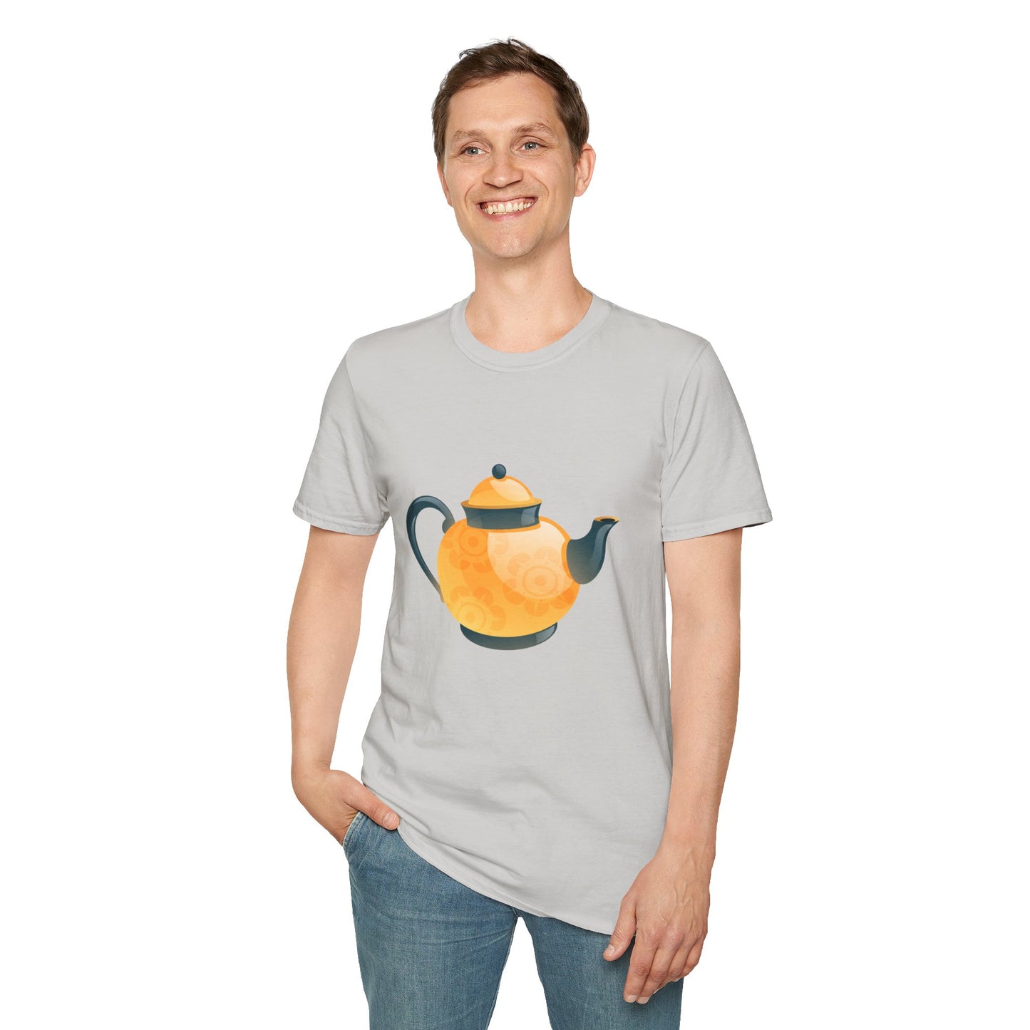 Unisex Softstyle T-Shirt - Timeless Elegance in Tea Time British Tea Kettle