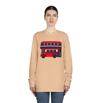 Long Sleeve Crewneck Tee - London Transport English Bus