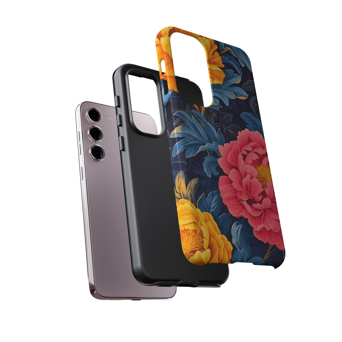 Floral Phone Case, Tough Cases, Stylish Mobile Cover, Gifts for Her, Phone Accessories, Unique Flower Design
