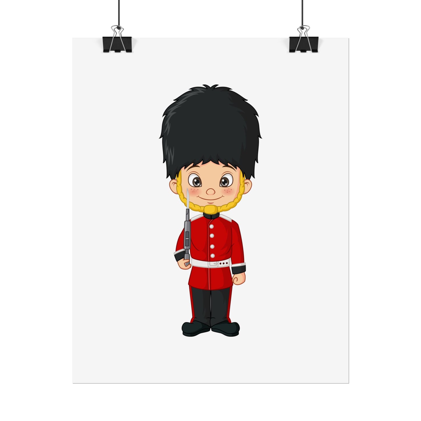 Whimsical Soldier Rolled Poster Art, Children's Room Decor, Cute Wall Art, Nursery Wall Hanging, Gift for Kids