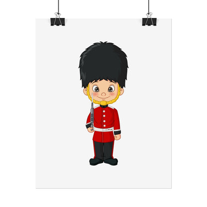 Whimsical Soldier Rolled Poster Art, Children's Room Decor, Cute Wall Art, Nursery Wall Hanging, Gift for Kids