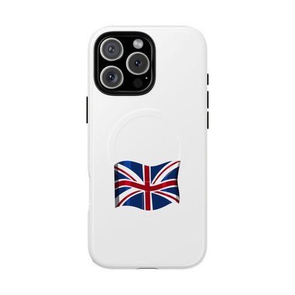 Durable Magnetic Phone Case, UK Flag Design, Protective Cover for iPhone, Stylish Gift for Travelers, Customizable Design