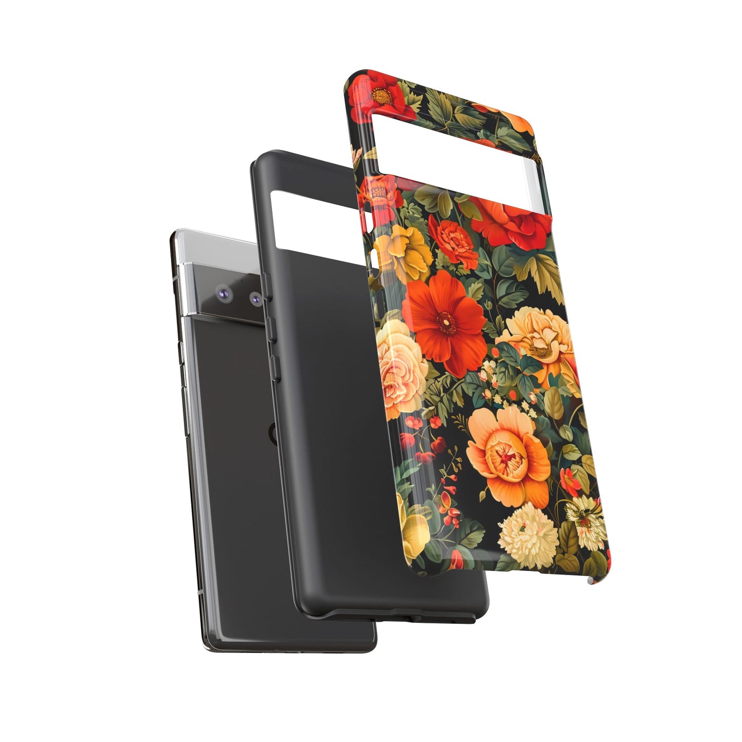 Floral Phone Case, Tough Cases, Decorative Tech Accessories, Gift for Her, Nature Lover Gift, Boho Style Case, Spring Floral Cover