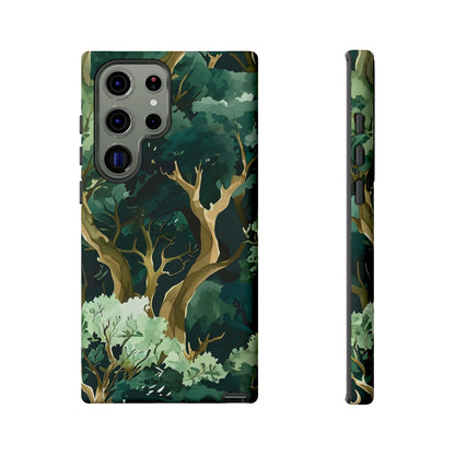 Forest Green Phone Case, Nature-Inspired Tough Cases, Eco-Friendly Gift, Outdoor Lover Accessory, Unique Phone Cover