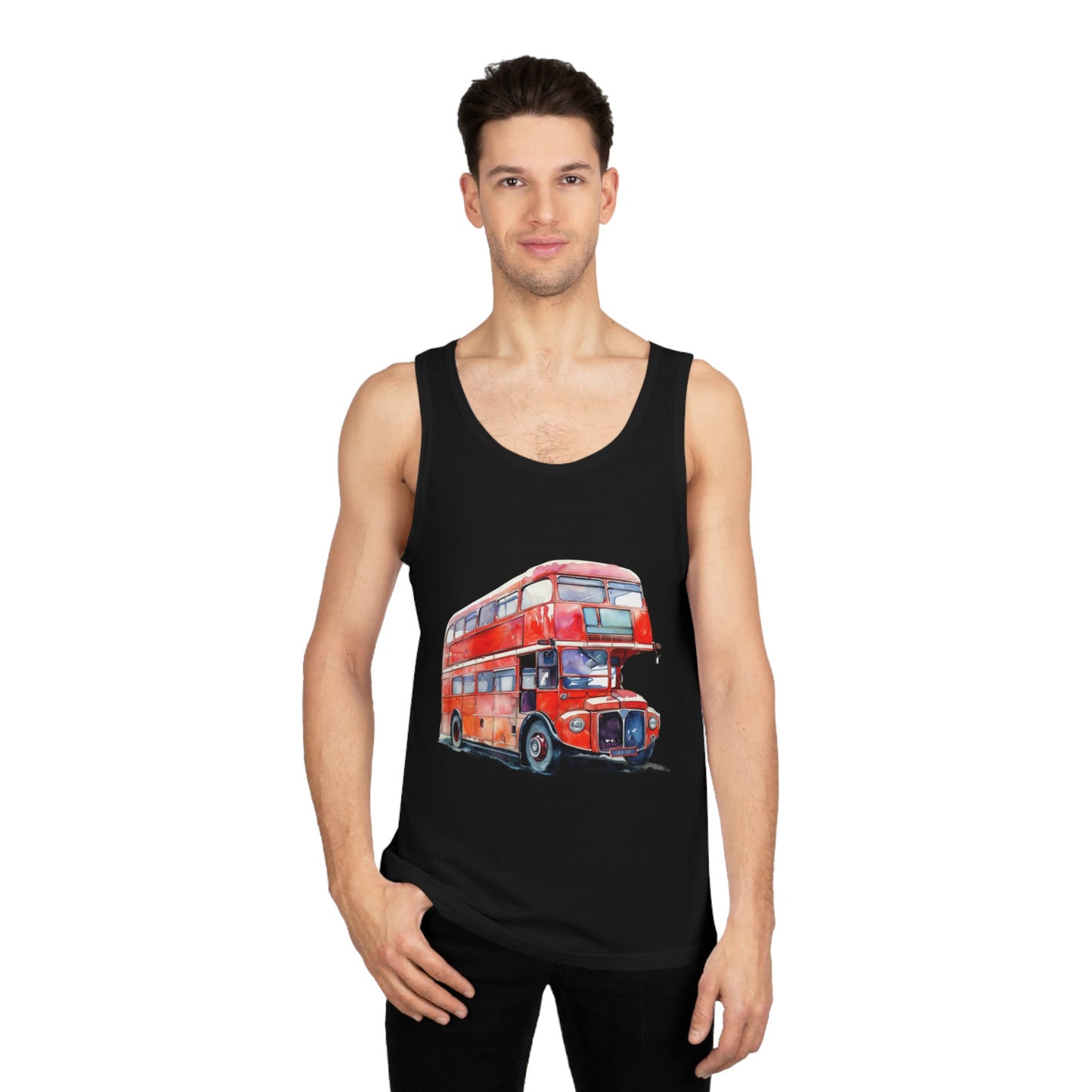 Unisex Softstyle™ Tank Top  - The Famous London Red Transport Bus