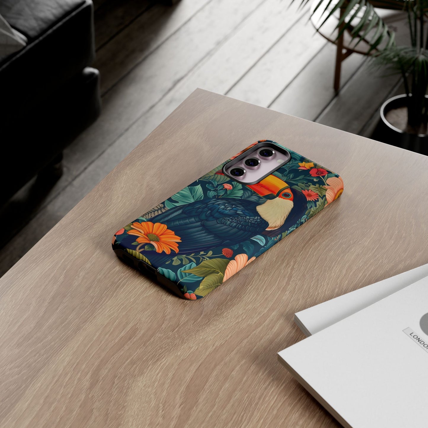 Tropical Toucan Phone Case - Cute Animal Design, Nature Lover Gift, Floral Pattern, Bird Lover Accessory, Summer Vibes