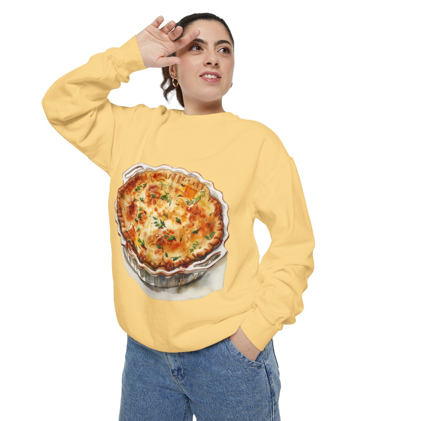 Unisex Garment-Dyed Sweatshirt - Tea, Tarts, and Triumph - British Royal Culinary Favorites