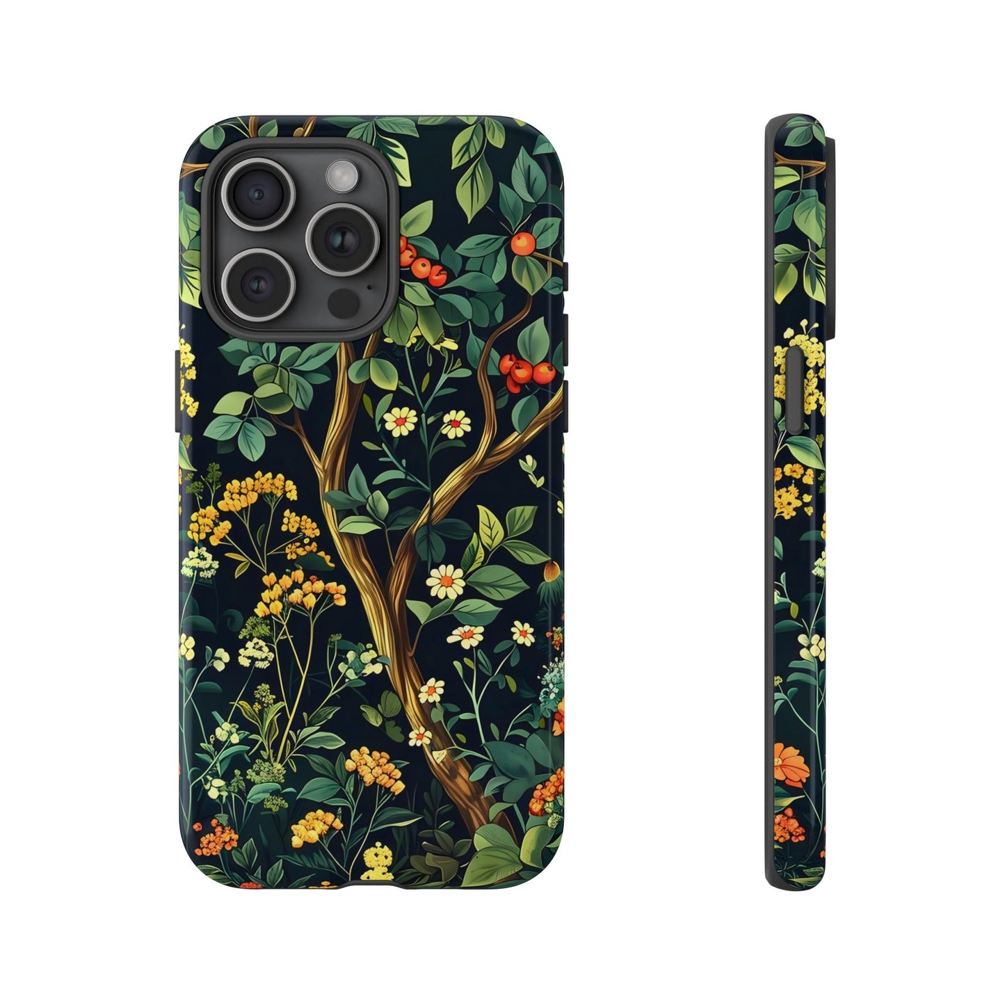 Floral iPhone Case, Nature Inspired Tough Case, Botanical Phone Cover, Eco-Friendly Gift, Unique Floral Design