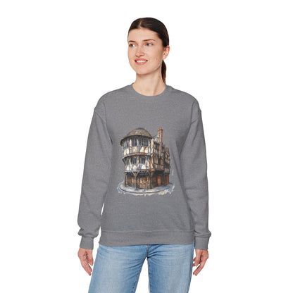 Unisex Heavy Blend™ Crewneck Sweatshirt - Home Away from Home - British Pub Atmosphere