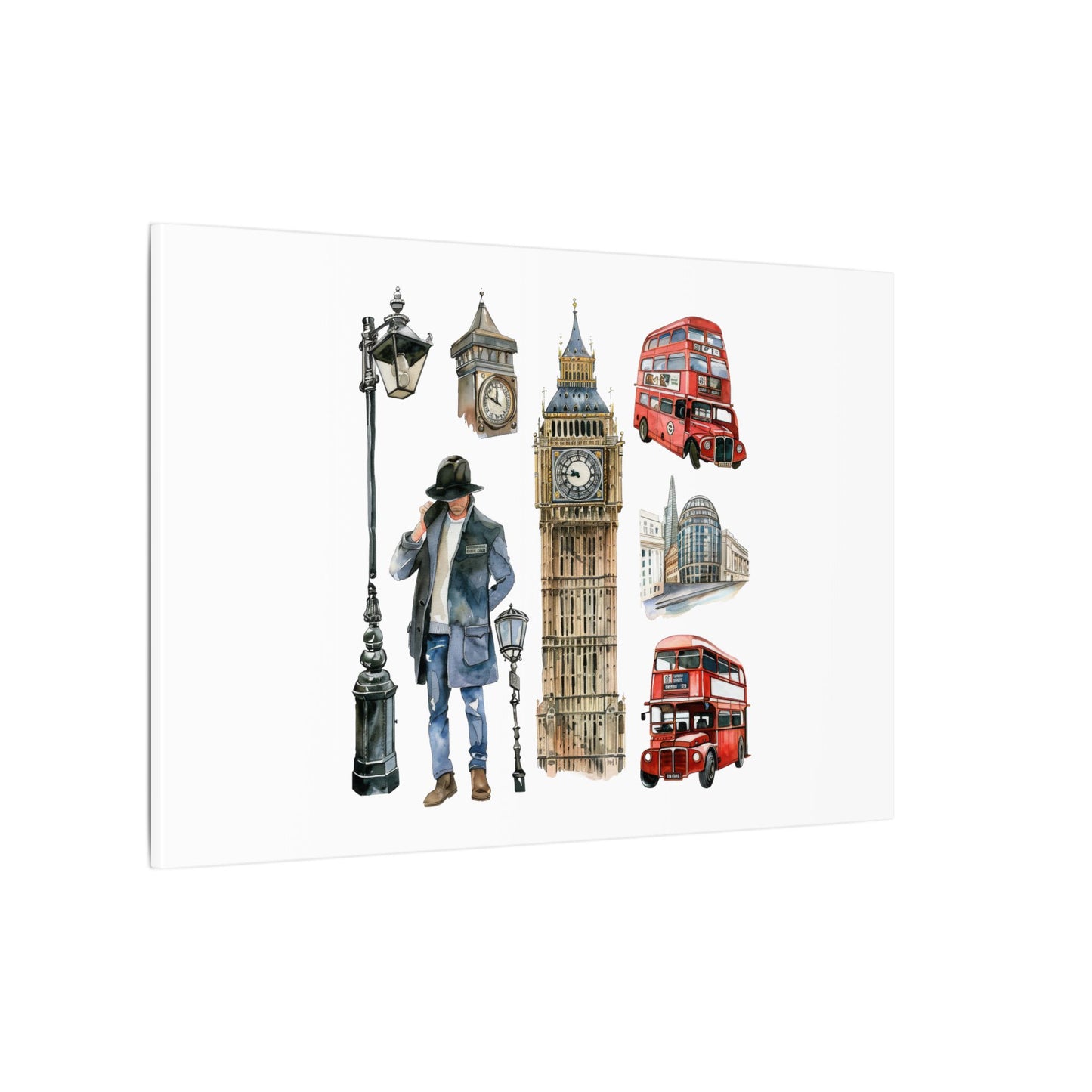 Canvas Art Print, London Skyline, Home Decor, Wall Art, Gift Idea, Travel Memories, Modern Wall Art