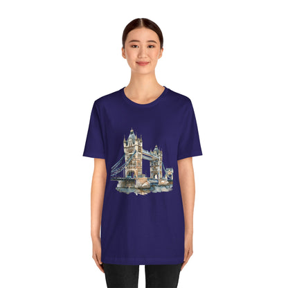 Unisex Jersey Short Sleeve Tee - London Bridge - Iconic Landmark and Historical Beauty