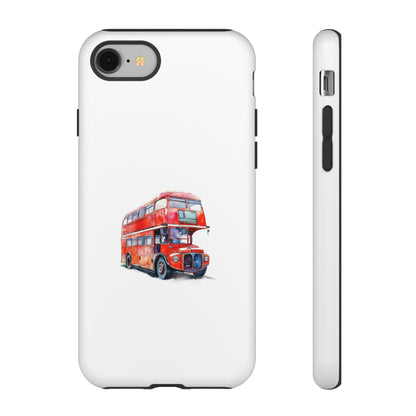 Vintage Red Double-Decker Bus Phone Case - Tough & Stylish