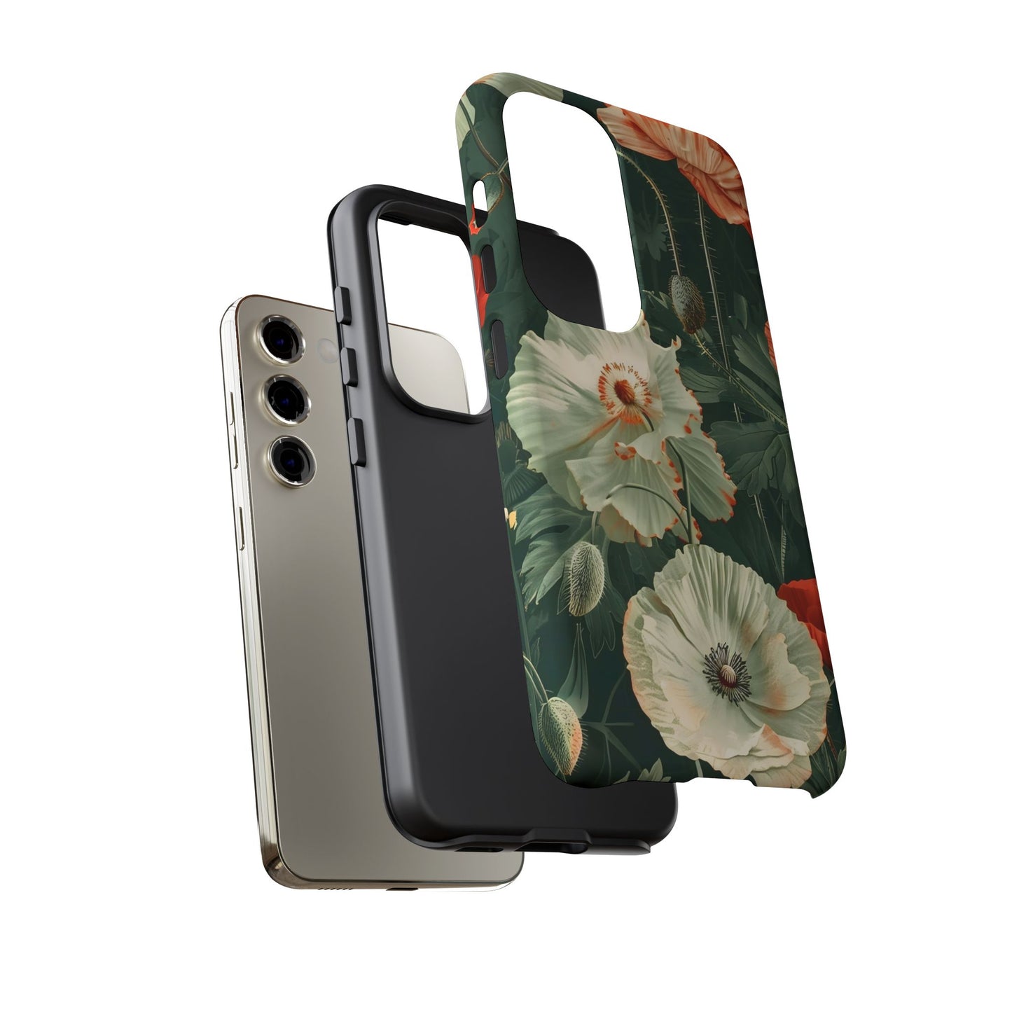 Floral Phone Case - Tough Cases, Botanical Design, Gift for Friends, Trendy Mobile Cover, Personalized Phone Accessory