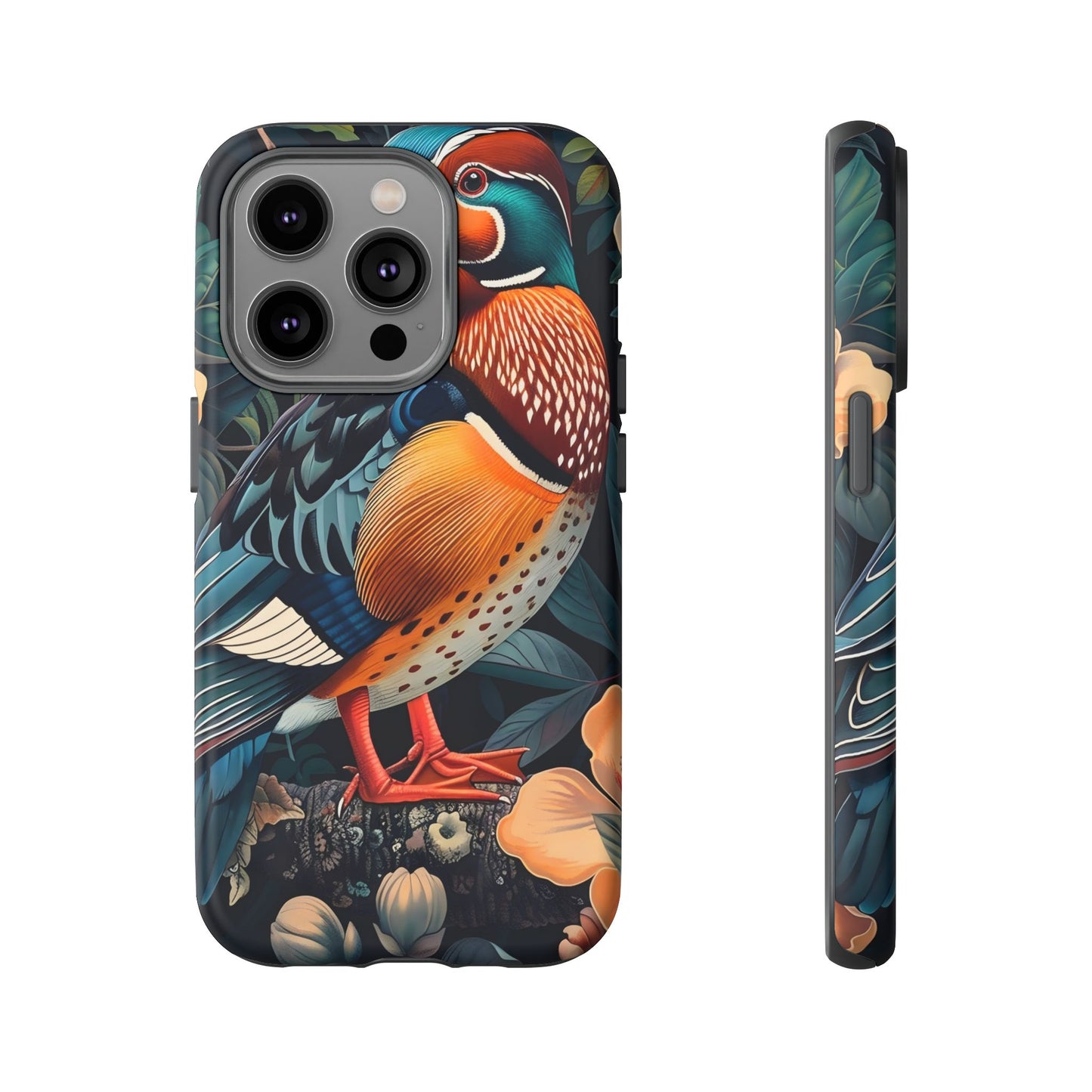 Vibrant Phone Case with Artistic Bird Design, Nature Lover Gift, Wildlife Enthusiast Accessory, Floral Tech Case, Unique Mobile Cover