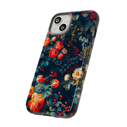 Floral Phone Case, Tough Cases for Protection, Vibrant Floral Design, Chic Gift for Her, Stylish Accessories