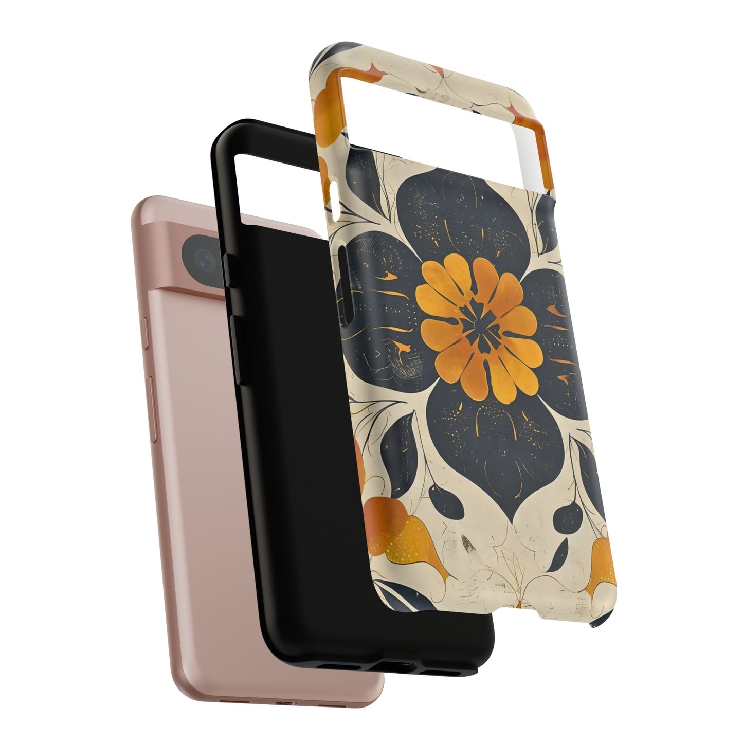 Floral Phone Case - Tough Cases, Botanical iPhone Cover, Vintage Flower Design, Durable Smartphone Protection, Unique Gift Idea
