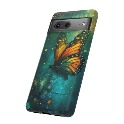 Colorful Butterfly Phone Case, Tough Cases for iPhone and Samsung, Cute Tech Accessories, Nature Lovers Gift, Vibrant Floral Design
