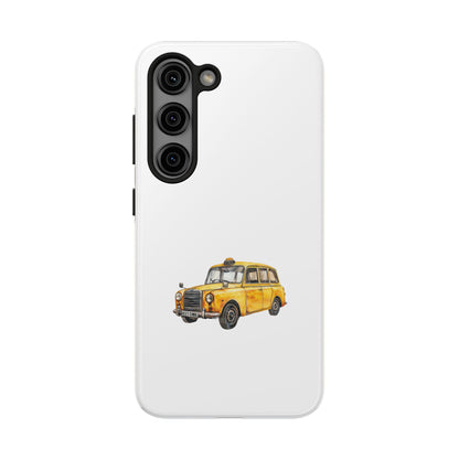 Yellow Taxi Tough Phone Case - Durable Protection for Urban Adventures