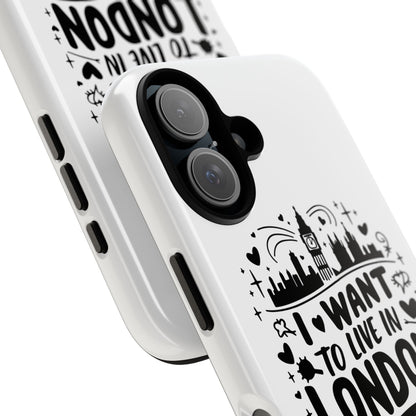 London City iPhone Case, Tough Phone Cover, Travel Gift, London Souvenir, Adventure Accessory, Wanderlust Decor