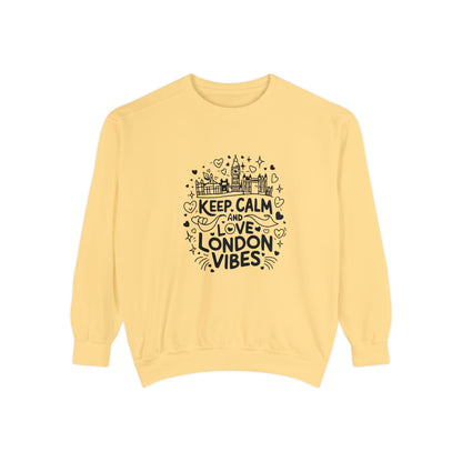 Unisex Garment-Dyed Sweatshirt Classy - Love London Vibes
