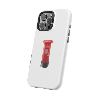 Red Post Box Magnetic Tough Case, Phone Case for Mail Lovers, Unique Gift for Stationery Enthusiasts, Postal Theme iPhone Cover, Fun Gadget