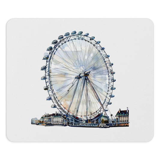 Stylish London Eye Mouse Pad, Unique Desk Accessory, Laptop Gamer Gift, Home Office Decor, Perfect for Travel Lovers