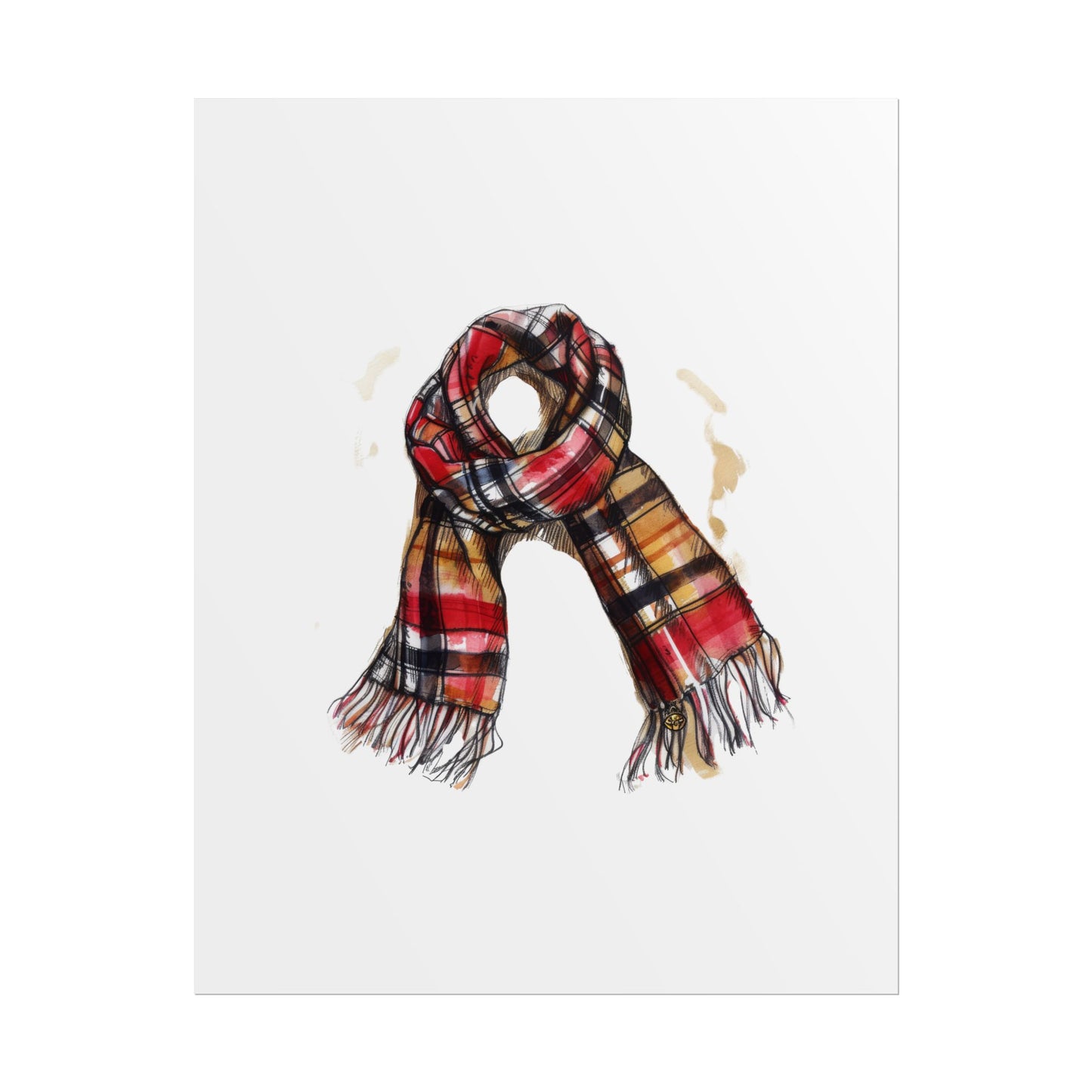 Cozy Scarf Wall Art - Fall Decor for Home, Rustic Style, Gift for Her, Cozy Vibes, Autumn Aesthetic