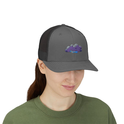 Shimmering Cloud Snapback Trucker Cap | Stylish Outdoorsy Hat, Trendy Gift for Her & Him, Perfect for Parties, Festivals, Summer Adventures
